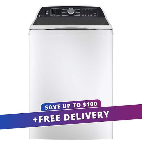 Profile 5.4 cu. ft. High-Efficiency Smart Top Load Washer in White with Impeller, Quiet Wash Balacing Technology
