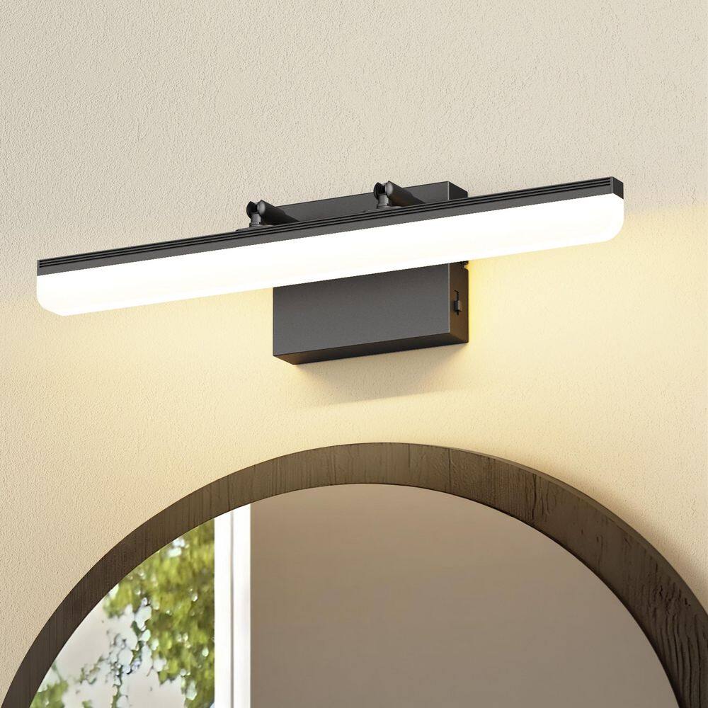 16 in. 1 Light Black LED Bathroom Vanity Light Bar with 5-CCT Adjustable Switch price history on PriceWatchPro