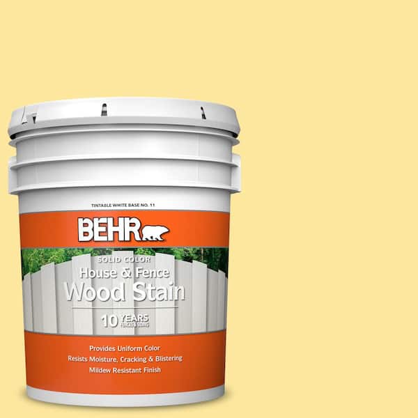 BEHR 5 gal. #380A-3 Summer Harvest Solid Color House and Fence Exterior Wood Stain