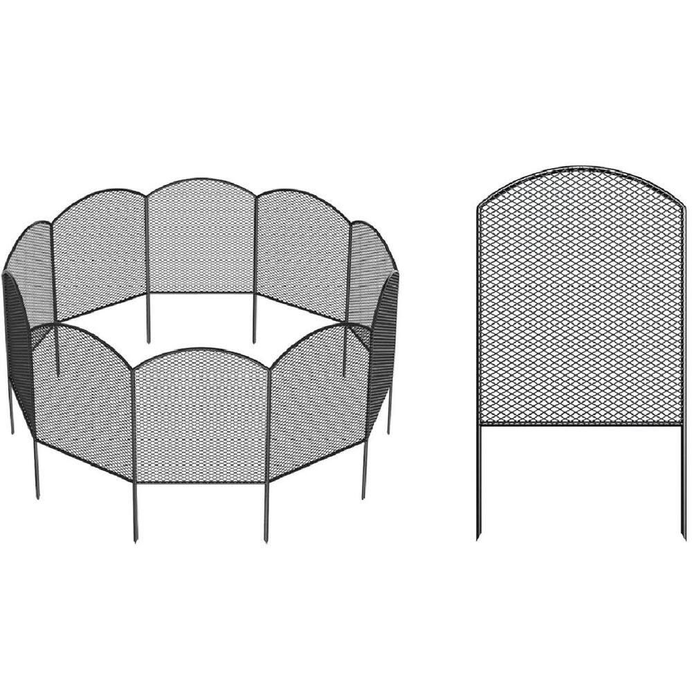 13 in. W x 24 in. H Black Metal Garden Fence 10 Pack Animal Barrier Fence price history on PriceWatchPro