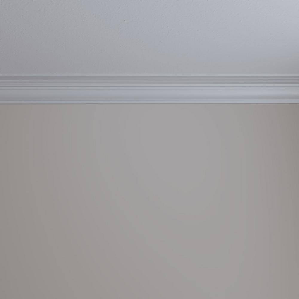 Bedford Smooth White Polyurethane Crown Moulding 94.5"