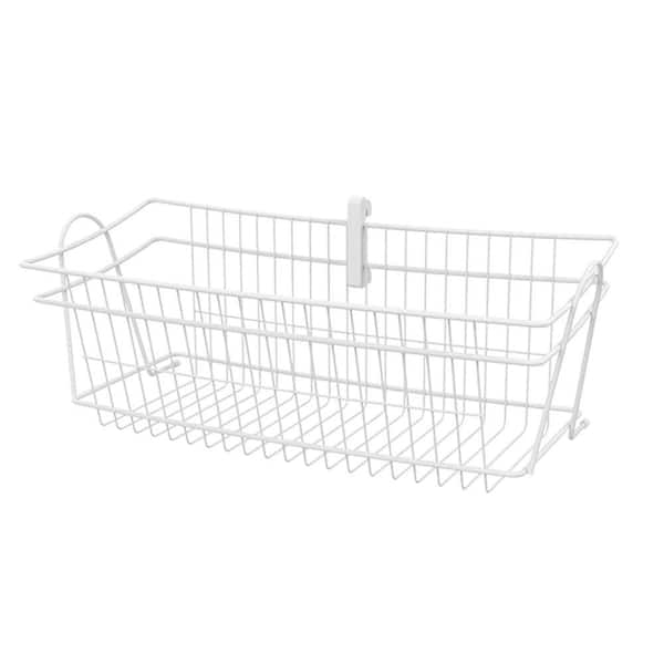 ClosetMaid 8.4 in. H x 19.5 in. W White Steel 1-Drawer Close Mesh Wire Basket