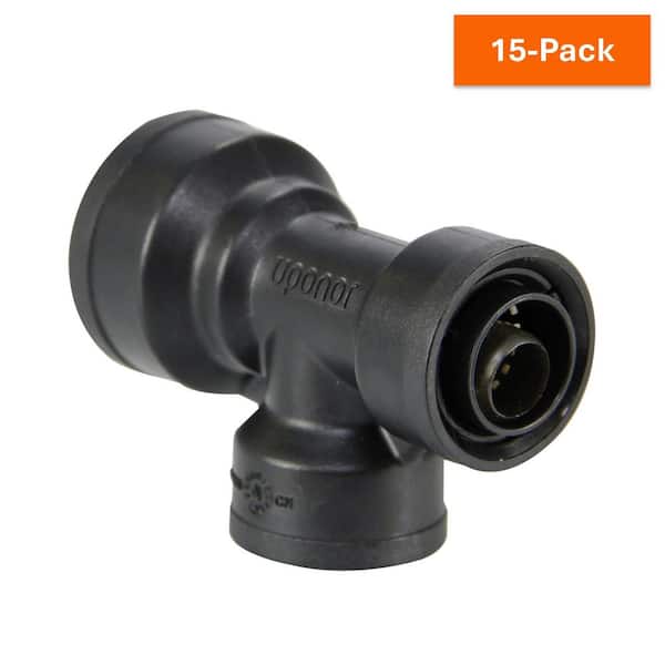 TotalFit 3/4 in. x 1/2 in. x 1/2 in. Push-to-Connect Engineered Polymer Reducing Tee (15-Pack)