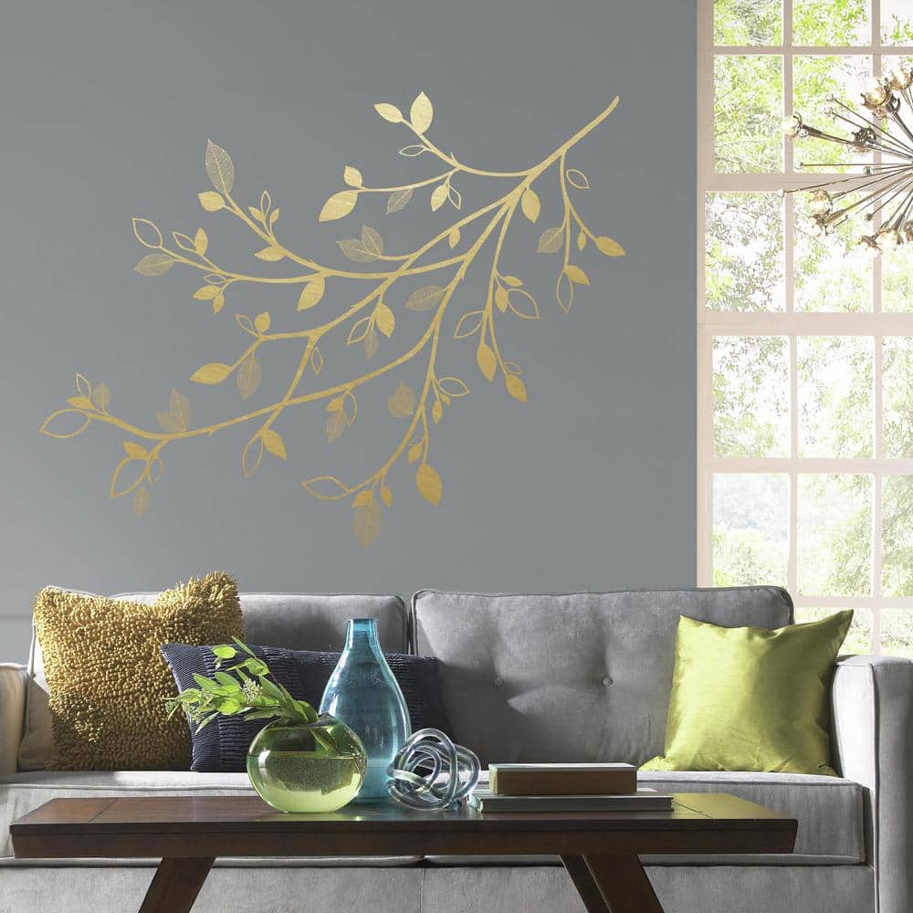 Leafy Branch right to left  wall vinyl decal