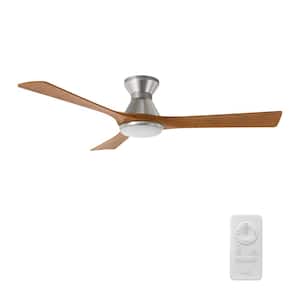 Varennes 52 in. Color Changing Integrated LED Indoor Nickel 10-Speed DC Ceiling Fan with Light Kit and Remote Control