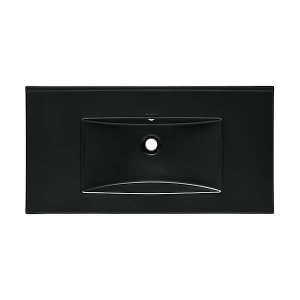 Swiss Madison 36 in. W x 18.5 in. D Zero Hole Ceramic Vanity Top