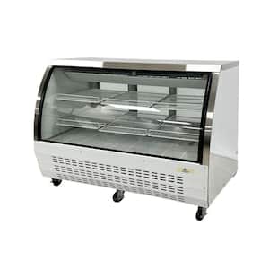 65 in. W 22 cu. ft. Commercial Refrigerator Deli Case Display Case in White Stainless