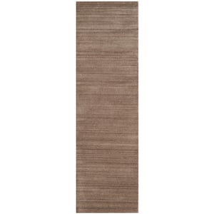 Himalaya Taupe 2 ft. x 8 ft. Solid Runner Rug