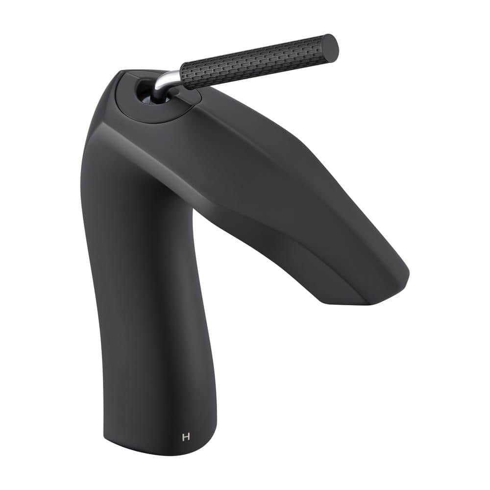 Single Handle Deck-Mounted Lavatory Basin Sink Faucet in Matte Black, Brass