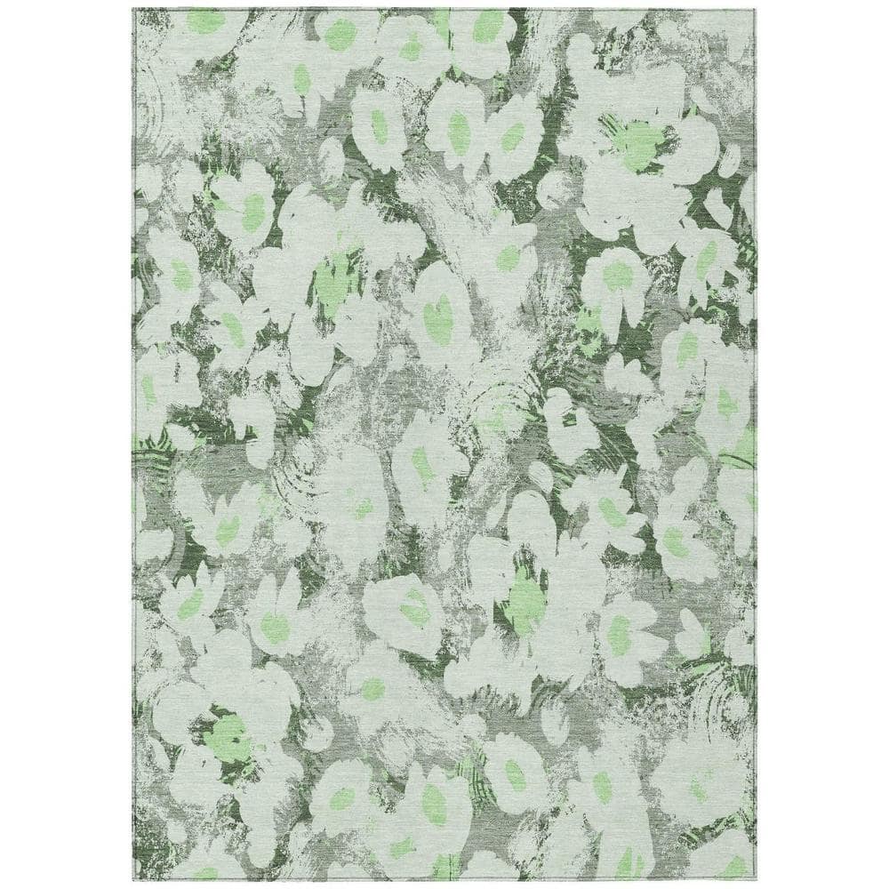 Artichoke Green 10 ft. x 14 ft. Woven Floral Rectangle Indoor/Outdoor Area Rug price history on PriceWatchPro
