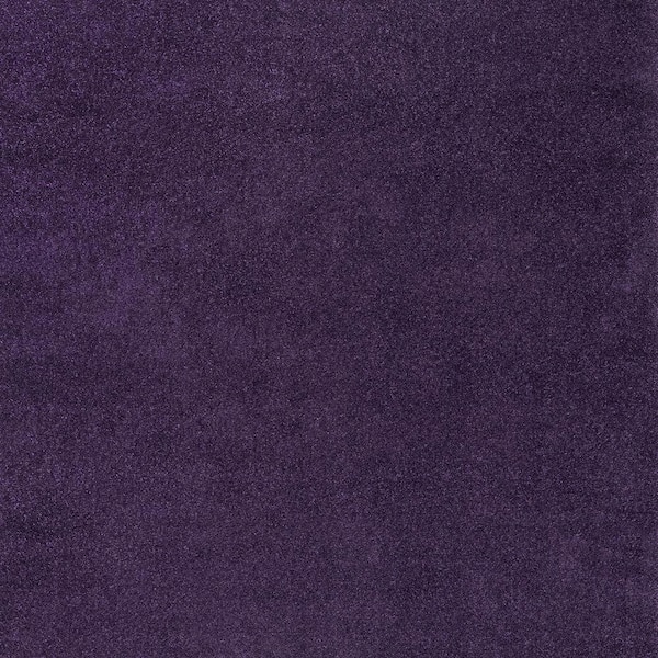 Haze Solid Low-Pile Purple 7 ft. Square Area Rug