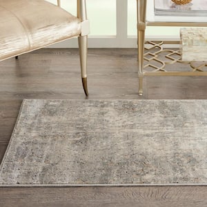 Concerto Beige/Grey 2 ft. x 4 ft. Abstract Rustic Kitchen Area Rug