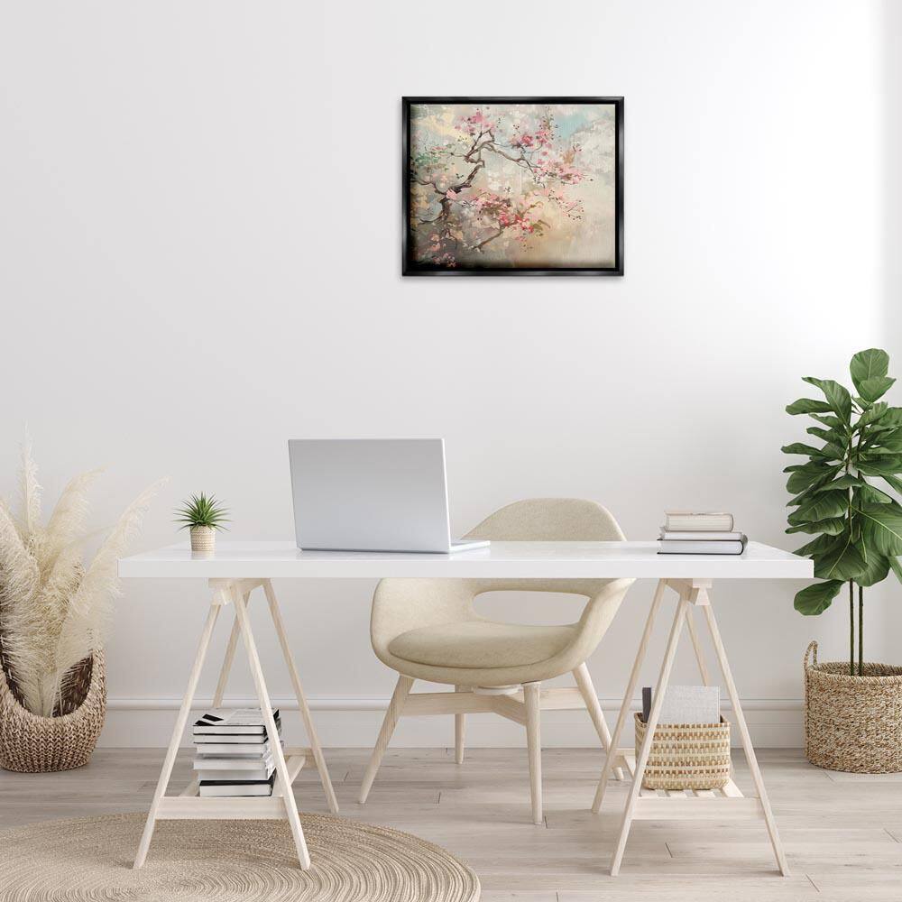 Wild Cherry Blossoms Tree by Arlington Prints Black Floater Frame Nature Graphic Art Print 17 in. x 21 in. price history on PriceWatchPro