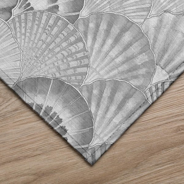 Surfside 8 ft. x 10 ft. Gray Geometric Indoor/Outdoor Area Rug