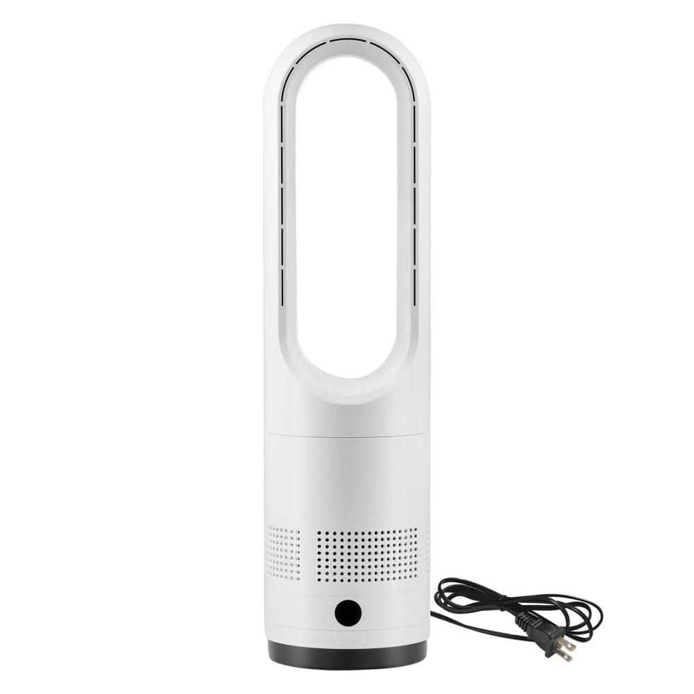 22 in. Oscillating High Velocity Floor Air Circulator, Powerful Airflow Bladeless Tower Fan in White with Remote,Timer price history on PriceWatchPro