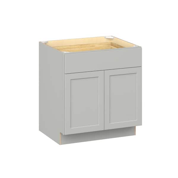 Emerson Whisper Gray ADA Base Ready to Assemble Kitchen Cabinet (30 in. W x 32.5 in. H x 24 in. D)