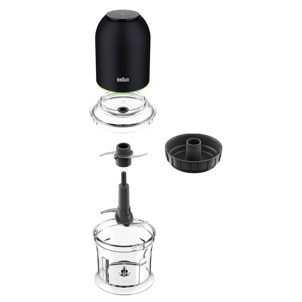 Compact Black and Clear Variable Speed Mini Food Processor