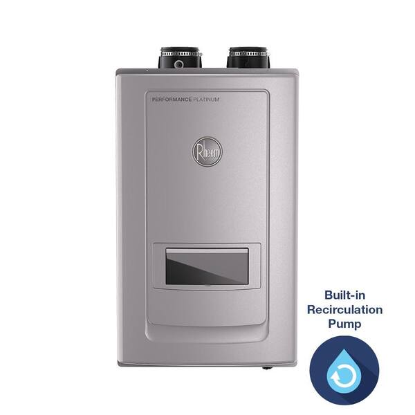 Rheem Performance Platinum 11 Gpm Natural Gas High Efficiency Indoor Recirculating Tankless Water Heater Ecoh200dvrhln The Home Depot