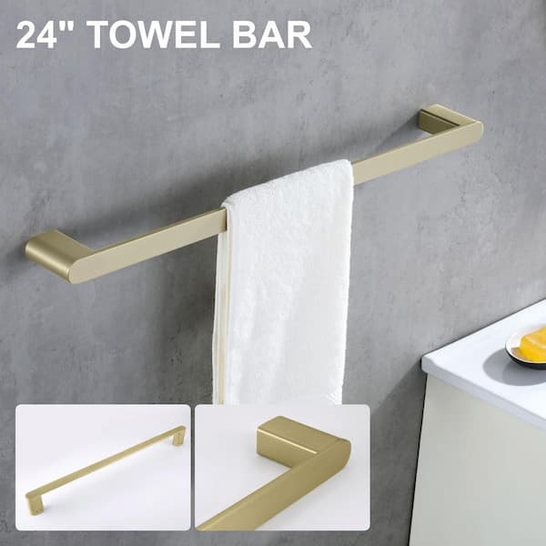 EPOWP 4-Piece Bath Hardware Set with 23 Towel Bar, Toilet Paper