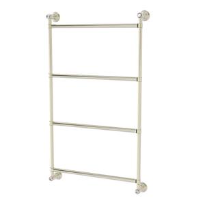 Carolina Crystal Collection 4-Tier 36 in. Ladder Towel Rack Bar in Polished Nickel