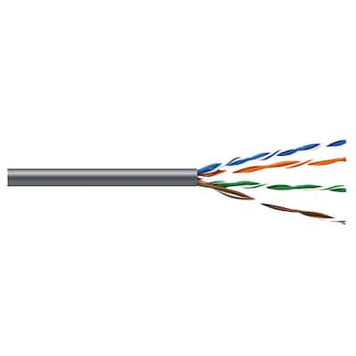 Cat5E 500 ft. Gray 24-4 Riser Twisted Pair Cable