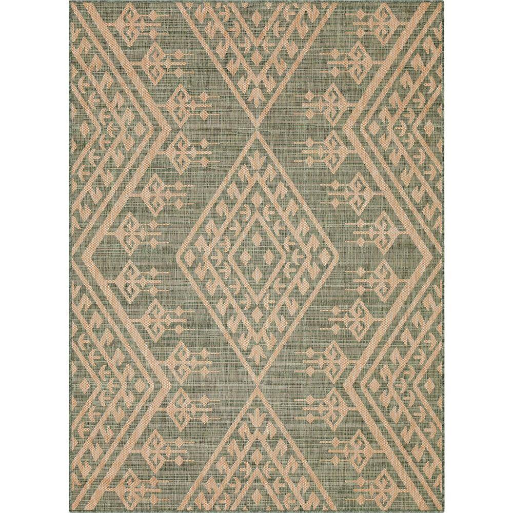 Well Woven Medusa Cascade Tribal FlatWeave Green 7 ft. 10 in. x 9 ft