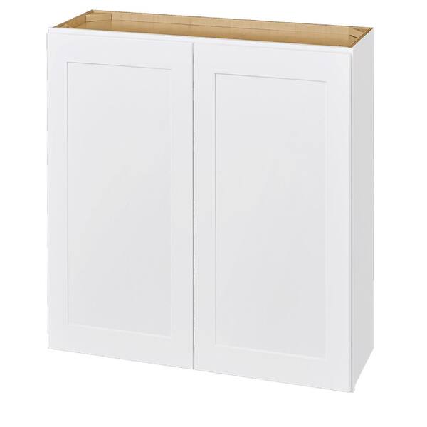 Reviews For Hampton Bay Avondale Shaker Alpine White Ready To Assemble Plywood 36 X 24in Wall 3176