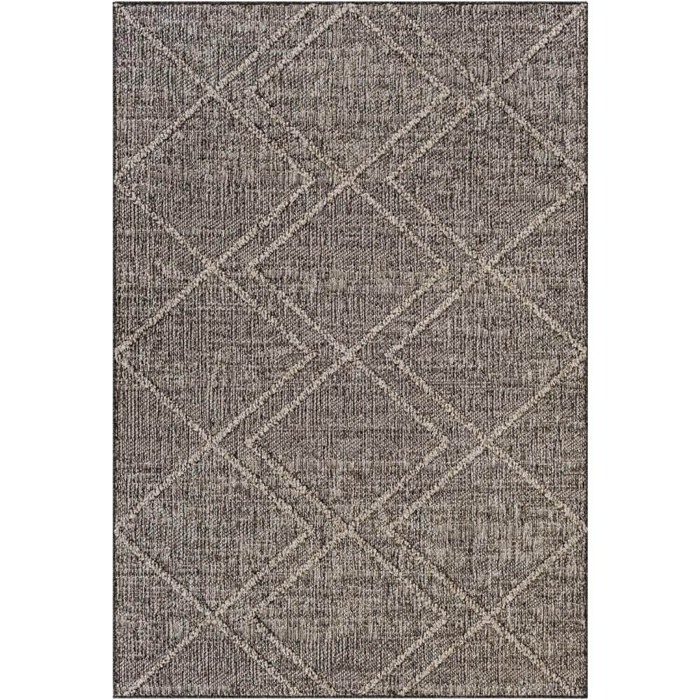 Essential Woven Indoor Outdoor Zigzag Tan/Black Polypropylene Rug -  Kebabian's Rugs