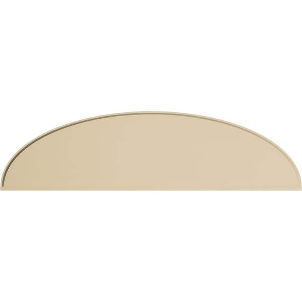 Ekena Millwork 80 in. W x 21 in. H x 2 in. P Elliptical Smooth Signature Urethane Pediment, Primed Tan