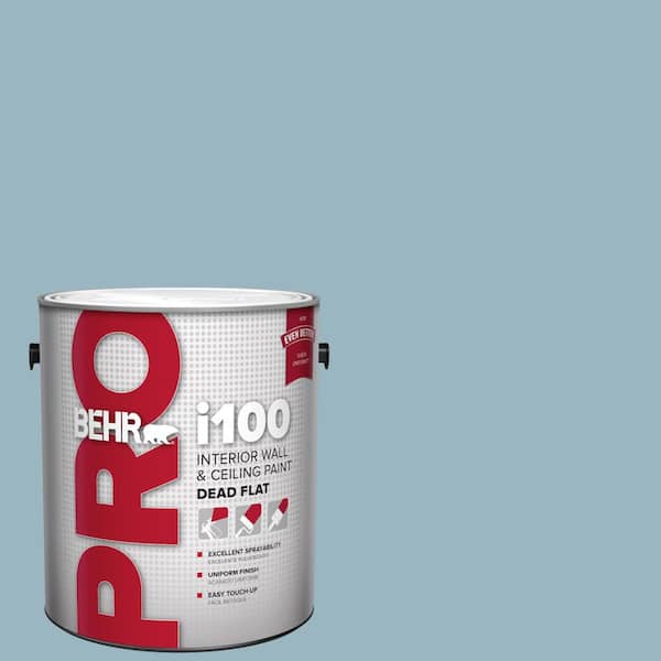 1 gal. #S470-3 Peaceful Blue Dead Flat Interior Paint