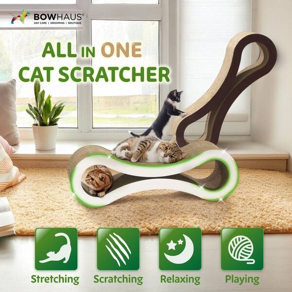 BOWHAUS Infinity Reversible Cat Cardboard Scratcher Pad, Scratcher