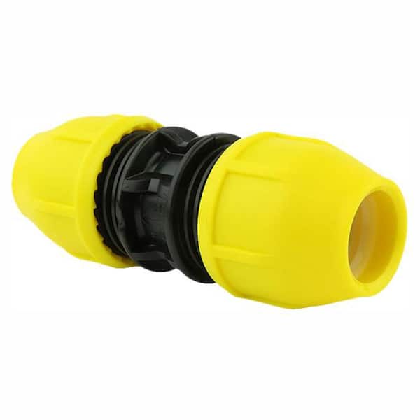 HOME-FLEX 3/4 in. IPS DR 11 Underground Yellow Poly Gas Pipe Coupler