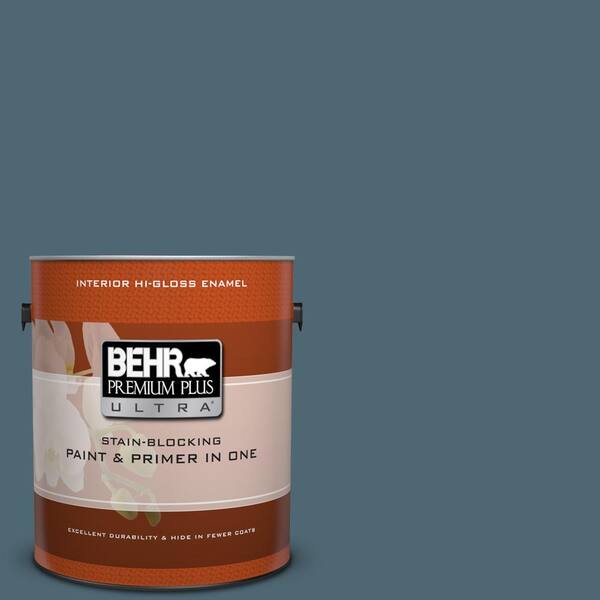 BEHR Premium Plus Ultra 1 gal. #540F-6 Distance Hi-Gloss Enamel Interior Paint and Primer in One