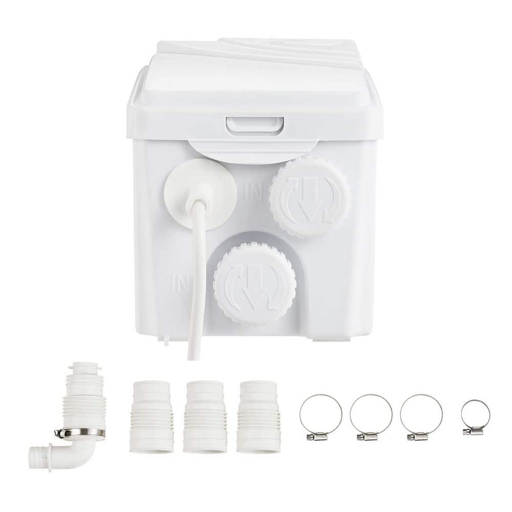 350W Macerator Pump, 6000 L/h Flow, 23 ft. /7 m Head, with 3 Inlets for Basement, Kitchen, Sink, Shower Laundry Waste price history on PriceWatchPro