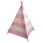 Indian Canvas Kids Playhouse Sleeping Play Tent with Pink Strip