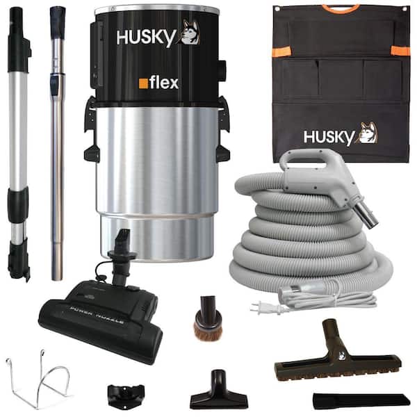 Husky Central Vacuum Flex with Accessories and Electric Power Head