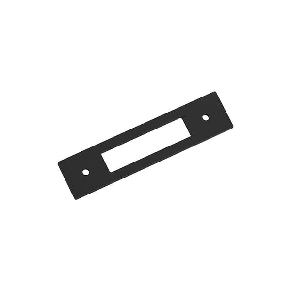 Amerock Medora 3-3/4 in. Center-to-Center Rectangle Matte Black Pull Cabinet Backplate