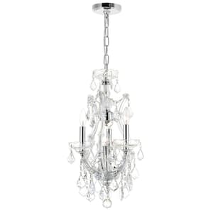 Maria Theresa 4 Light Up Mini Chandelier With Chrome Finish