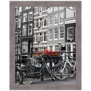 Pinstripe Plank Grey Narrow Picture Frame Opening Size 22 x 28 in.