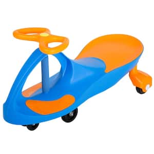 Ride on Toy Wiggle Car in Blue/Orange