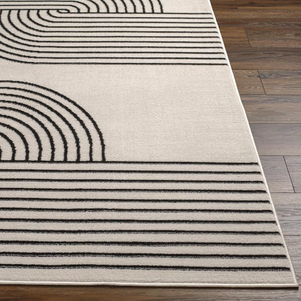 Pisa Cream/Black 5 ft. x 7 ft. Indoor Area Rug