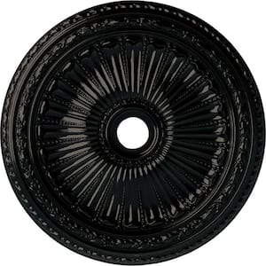 2-1/2 in. x 35-1/8 in. x 35-1/8 in. Polyurethane Viceroy Ceiling Medallion, Black Pearl