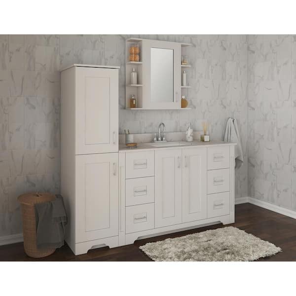 Home Decorators Collection Hawthorne 48 In W X 21 3 4 D Vanity Cabinet Linen White 30689 Home Decorators Collection Hawthorne 48, 48 In 3 Double Sink Vanity