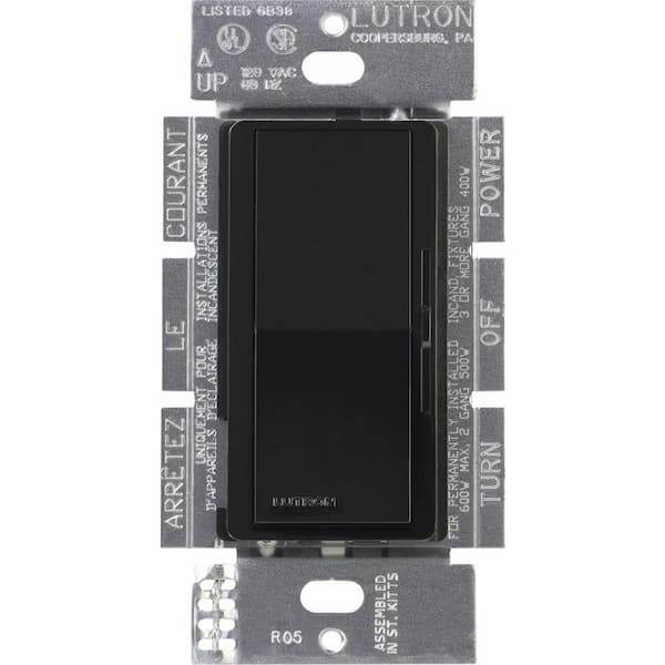 Lutron Diva 450-Watt Single-Pole Magnetic Low-Voltage Dimmer, Black