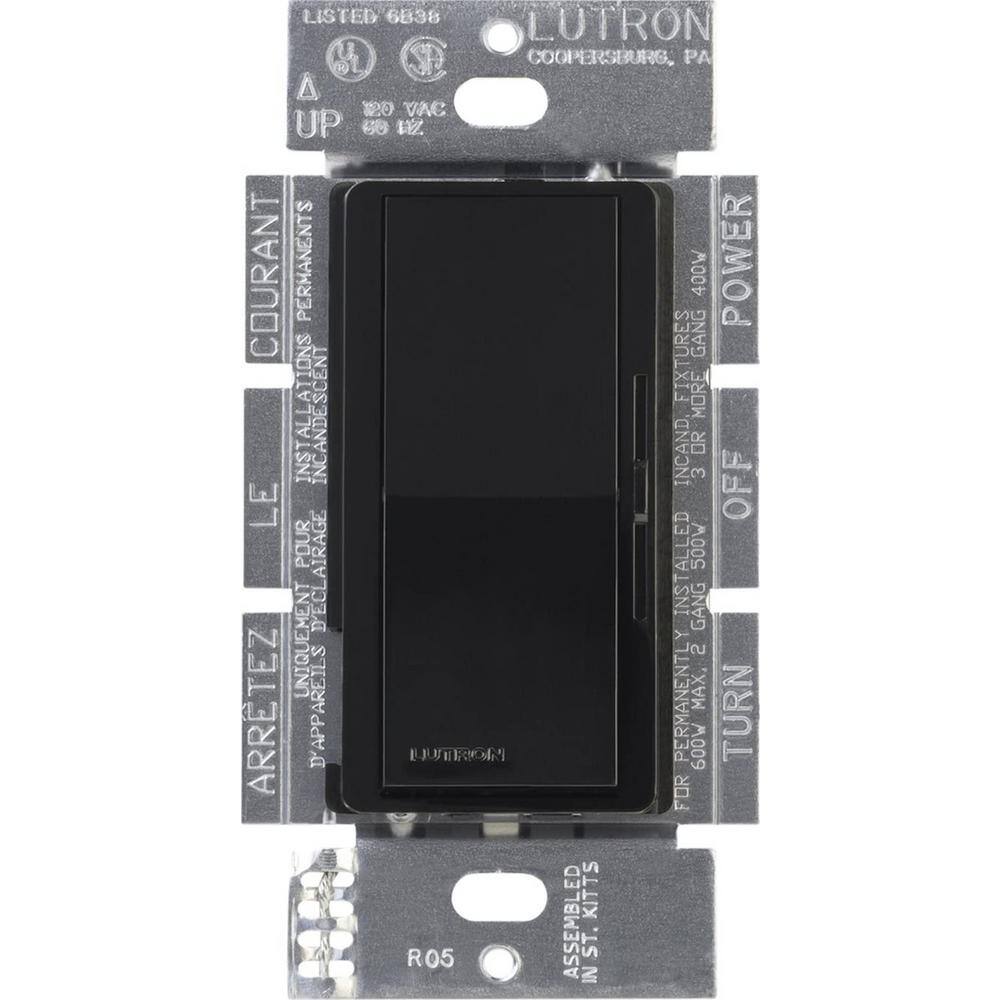 Lutron Diva Low Voltage Dimmer, 450Watt, SinglePole or 3Way, Black DVLV603PBL