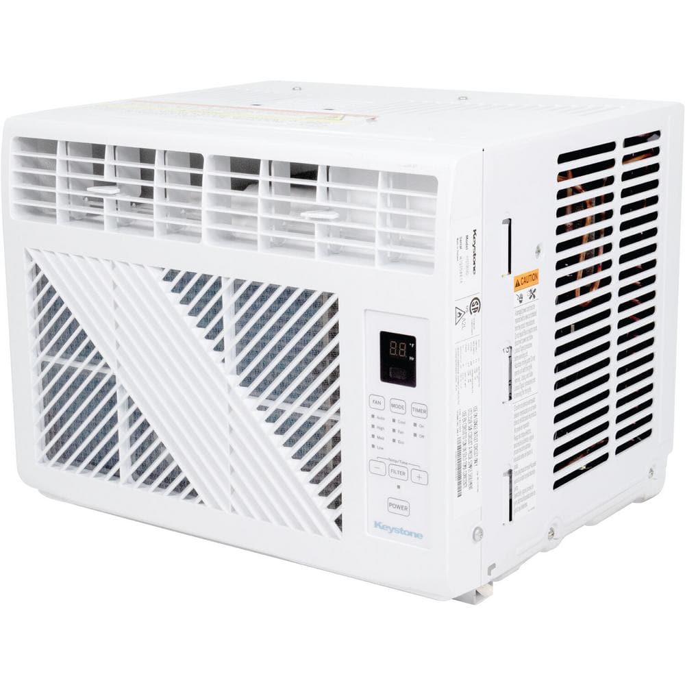 White 6000 BTU Window Mounted Air Conditioner with Remote Control