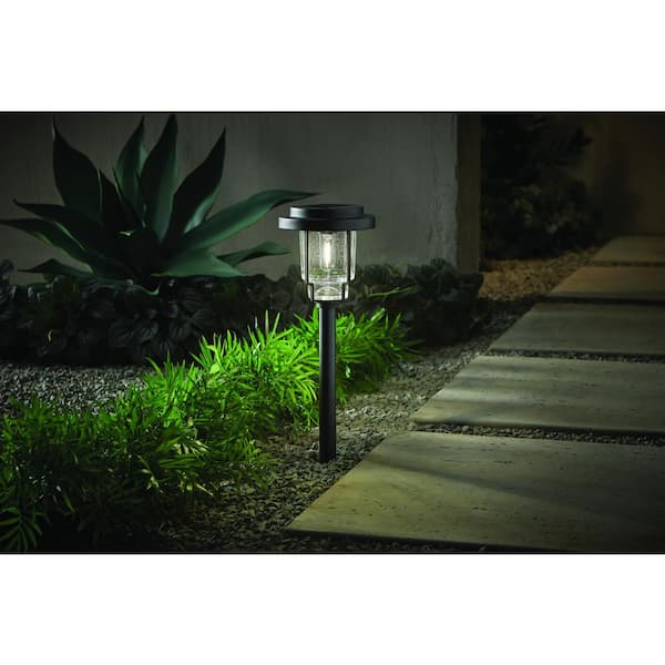 Berkeley Park 14 Lumen Black LED Weather Resistant Outdoor Solar Path Light with Glass Lens