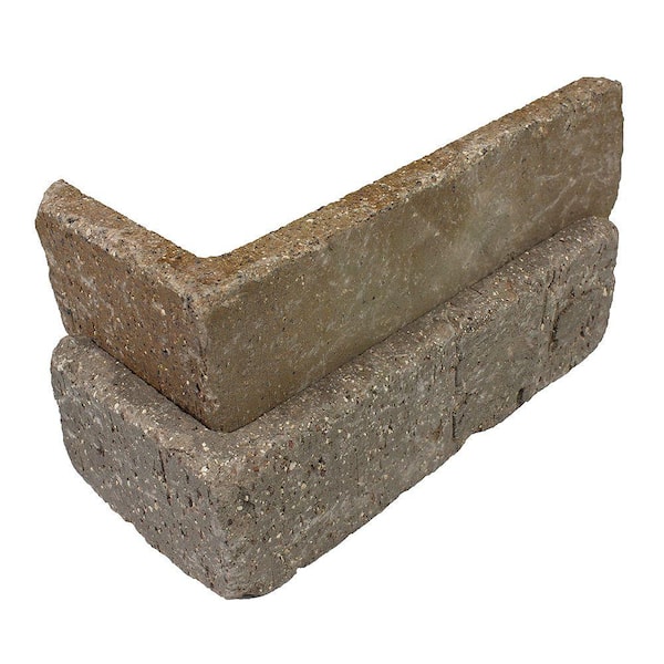 Old Mill Brick Promontory Thin Brick Singles - Corners (Box of 25) - 7.625 in x 2.25 in (5.5 linear ft)