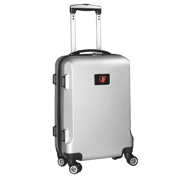 Denco MLB Baltimore Orioles 21 in. Silver Carry-On Hardcase Spinner Suitcase
