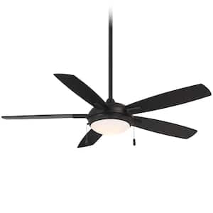 Lun-Aire 54 in. Integrated LED Indoor Coal Ceiling Fan with Light